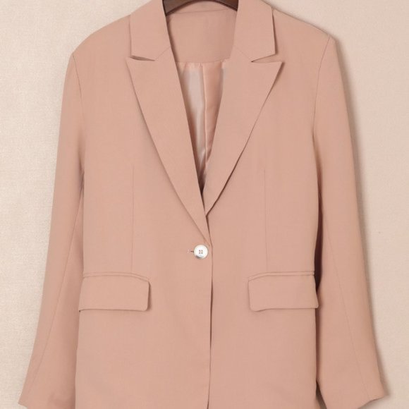 One-Button Flap Pocket Blazer - Picture 8 of 9